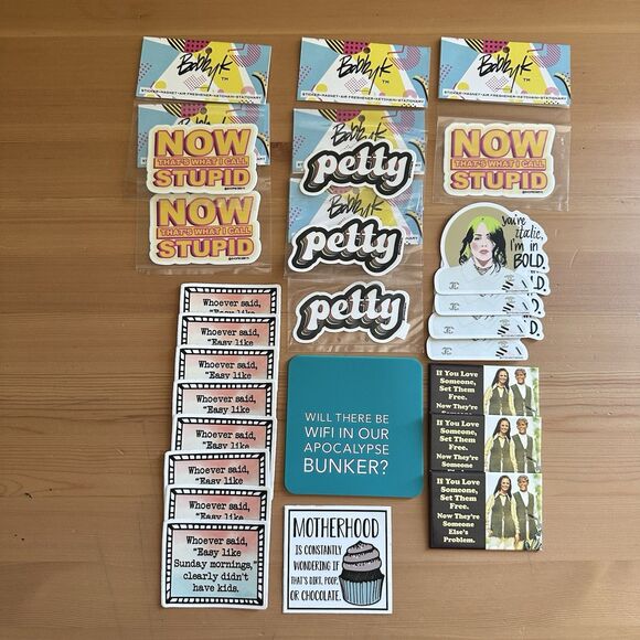 Trendy Stickers Bundle Mother Parenting "Petty" Magnets Large Repeating Lot NEW - Picture 1 of 10